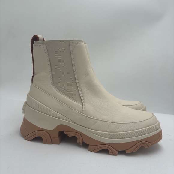 Sorel Shoes - Sorel Women’s 8 Cream Leather Brex Chelsea Pull On Waterproof Boots